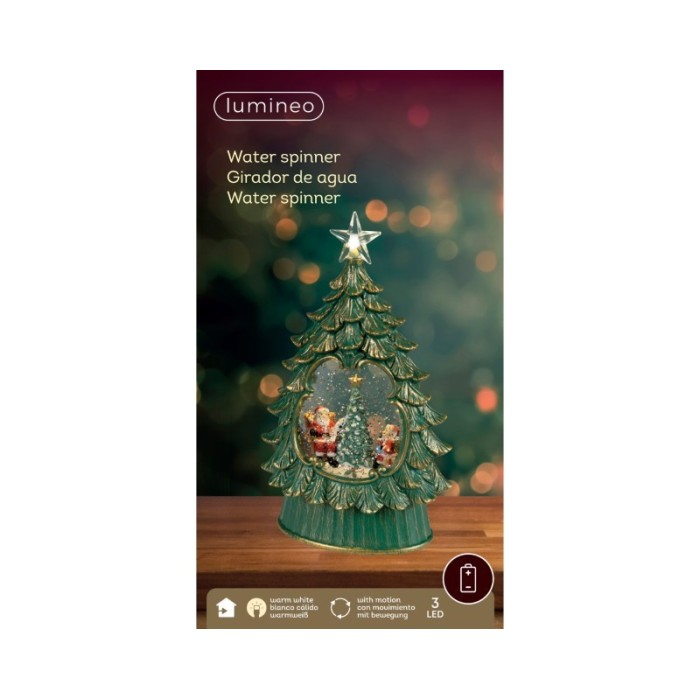 ALBERO LED CON SFERA ACQUA BABBO H.26